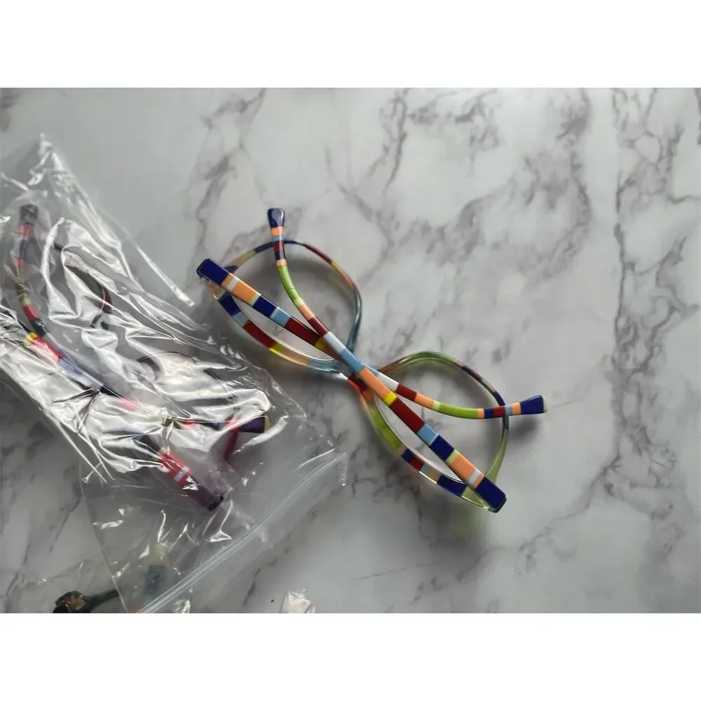 HEEYYOK Women's‎ Cat Eye Reading Glasses 4.50Pack Colorful Patterns